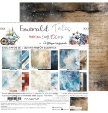 Набор фоновой бумаги "Emerald Tales" 20,3*20,3 см., 6 листов, 1/4 набора, Craft O'Clock