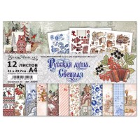 Набор бумаги А4 "Русская душа. Светлая", 12 листов, ScrapMania