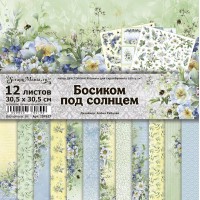 Набор бумаги 30,5*30,5 см "Босиком под солнцем", 12 листов, ScrapMania