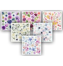 Набор для вырезания "Flower Set", 20*20 см, 1/3 набора, 6 листов, Summer Studio