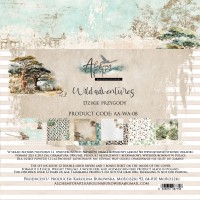 Набор бумаги "Wild Adventures" 20,3 х 20,3 см., 6 листов, 1/2 набора, Alchemy of Art