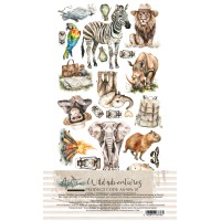 Набор для вырезания "Wild Adventures" 15,2*30,5 см, 6 листов, Alchemy of Art