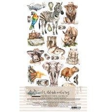 Набор для вырезания "Wild Adventures" 15,2*30,5 см, 6 листов, Alchemy of Art