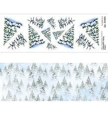 Лист с картинками 10х30 см "Зимний город. Елки" (ScrapMania)
