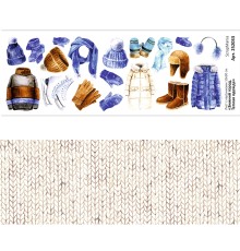 Лист с картинками 10х30 см "Зимний город. Теплая одежда" (ScrapMania)