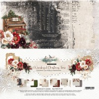 Набор бумаги "Wonderful Christmas Time" 30,5 x 30,5 см., 6 листов, Alchemy of Art