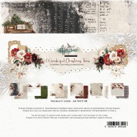 Набор бумаги "Wonderful Christmas Time" 20,3 х 20,3 см., 6 листов, 1/2 набора, Alchemy of Art