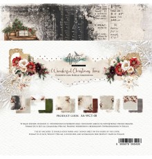 Набор бумаги "Wonderful Christmas Time" 20,3 х 20,3 см., 6 листов, 1/2 набора, Alchemy of Art