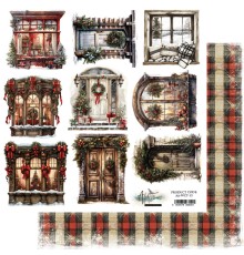 Лист для вырезания "Wonderful Christmas Time" 30,5*30,5 см., Alchemy of Art