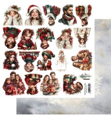 Лист для вырезания "Wonderful Christmas Time" 30,5*30,5 см., Alchemy of Art