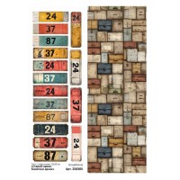 Лист с картинками 10*30 см "Старый архив. Билетики яркие", ScrapMania