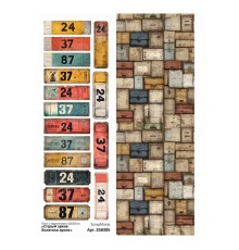 Лист с картинками 10*30 см "Старый архив. Билетики яркие", ScrapMania