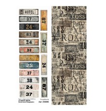 Лист с картинками 10*30 см "Старый архив. Билетики бледные", ScrapMania