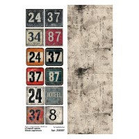 Лист с картинками 10*30 см "Старый архив. Мини карточки", ScrapMania