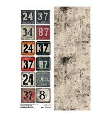 Лист с картинками 10*30 см "Старый архив. Мини карточки", ScrapMania