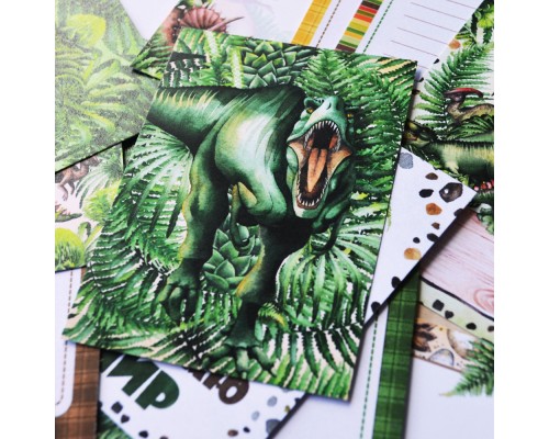 Набор карточек "Эра динозавров", 16 шт, ScrapMania