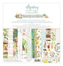 Набор бумаги "Beauty in Bloom" 30.5 х 30.5 см., 6 листов, 1/2 полного набора, Mintay paper