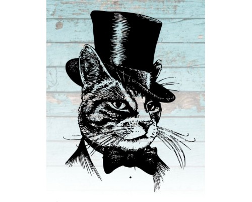 Штамп "Кот в шляпе", от Креатив Штамп