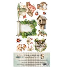 Набор для вырезания "Friends of the Forest" 15,2*30,5 см, 6 листов, Alchemy of Art