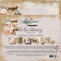 Набор бумаги "In the Library" 20,3 х 20,3 см., 6 листов, 1/2 набора, Alchemy of Art