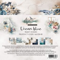 Набор бумаги "Ocean Blue" 20,3 х 20,3 см., 6 листов, 1/2 набора, Alchemy of Art