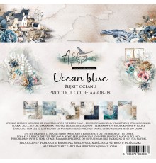 Набор бумаги "Ocean Blue" 20,3 х 20,3 см., 6 листов, 1/2 набора, Alchemy of Art