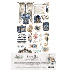 Набор для вырезания "Ocean Blue" 15,2*30,5 см, 7 листов, Alchemy of Art