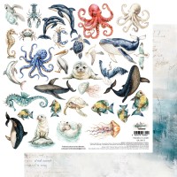 Лист для вырезания "Ocean Blue" 30,5*30,5 см., Alchemy of Art