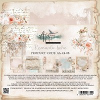 Набор бумаги "Romantic Boho" 20,3 х 20,3 см., 6 листов, 1/2 набора, Alchemy of Art