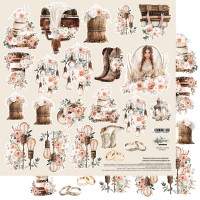 Лист для вырезания "Romantic Boho" 30,5*30,5 см., Alchemy of Art