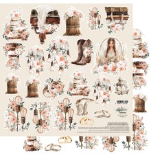 Лист для вырезания "Romantic Boho" 30,5*30,5 см., Alchemy of Art