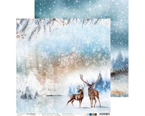 Бумага двусторонняя коллекция "Snowy Winterland" 30,5 х 30,5 см., Craft O'Clock