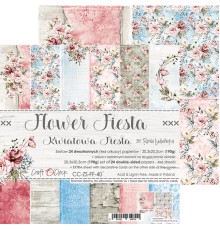 Набор бумаги "Flower Fiesta" 20,3 х 20,3 см., 6 листов, 1/4 набора, Craft O'Clock