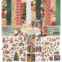 Набор бумаги "Праздник из детства" 30,5*30,5 см, Scrapodelie
