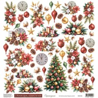 Бумага двусторонняя коллекция "Праздник из детства", 30,5*30,5см., Scrapodelie