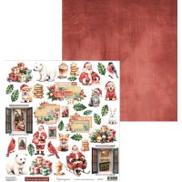 Бумага двусторонняя коллекция "Праздник из детства", 30,5*30,5см., Scrapodelie