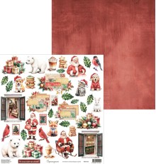 Бумага двусторонняя коллекция "Праздник из детства", 30,5*30,5см., Scrapodelie