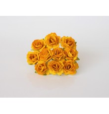 Кудрявые розы 2 см - Желтые , 5 шт