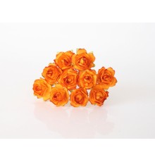 Кудрявые розы 2 см - Оранжевые, 5 шт