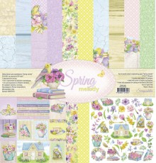 Набор бумаги "Spring Melody" 30,5*30,5 см, Scrapodelie