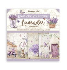 Набор бумаги "Lavender" 20,3 х 20,3 см., 10 листов, Stamperia