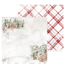 Лист двусторонней бумаги, коллекции "Уютная зима" 30,5*30,5 см, Fantasy