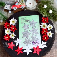 Ножи для вырубки "Микс средних пуансеттий" от AgiArt