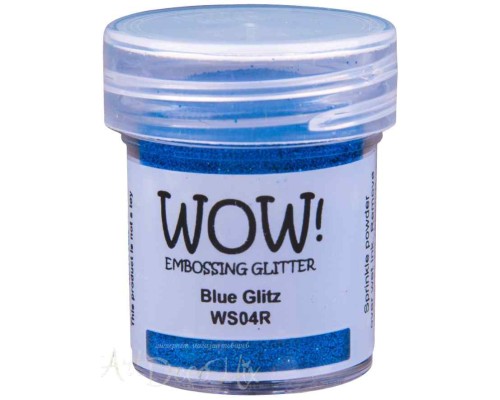 Пудра для эмбоссинга "Blue Glitz", непрозрачная, 15мл., WOW!