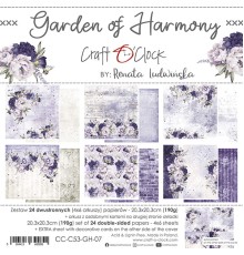 Набор бумаги "Garden Of Harmony" 20,3*20,3 см., 6 листов, 1/4 набора, Craft O'Clock