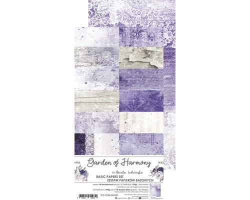 Набор фоновой бумаги "Garden Of Harmony" 15,5*30,5 см, 1/3 набора, 6 листов, Craft O'Clock
