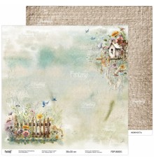 Лист двусторонней бумаги, коллекции "Родные края" 30*30 см, Fantasy