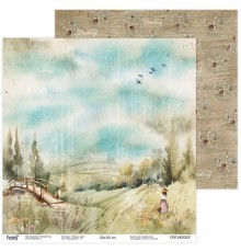 Лист двусторонней бумаги, коллекции "Родные края" 30*30 см, Fantasy