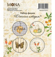 Фишки "Осенняя история" 4 шт Mona Design