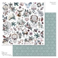 Бумага двусторонняя "Амулет зимы. Картинки", ScrapMania